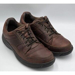 Dunham Men's Size 10D 8000 Midland Lace Up Brown Leather Shoes 8500SB